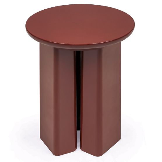 Tavolino Brie 40 cm, bordeaux/marrone, lucido