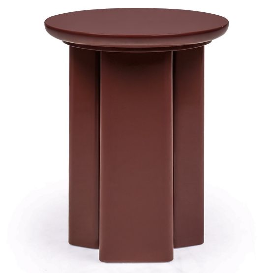 Tavolino Brie 40 cm, bordeaux/marrone, lucido