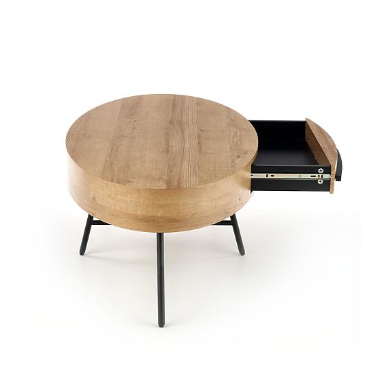 Tavolino Carolina - rovere nero/dorato