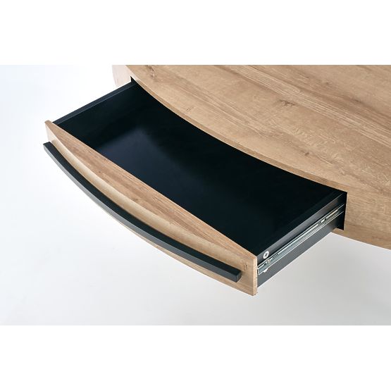 Tavolino Carolina - rovere nero/dorato