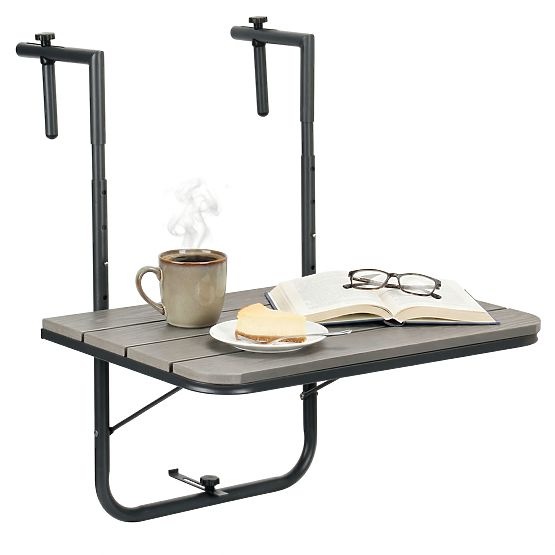 Tavolino da balcone pieghevole ARETTO grigio