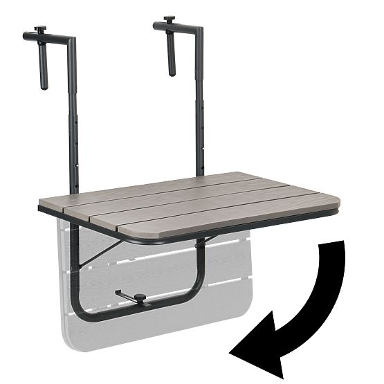 Tavolino da balcone pieghevole ARETTO grigio