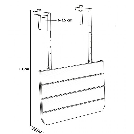 Tavolino da balcone pieghevole ARETTO nero