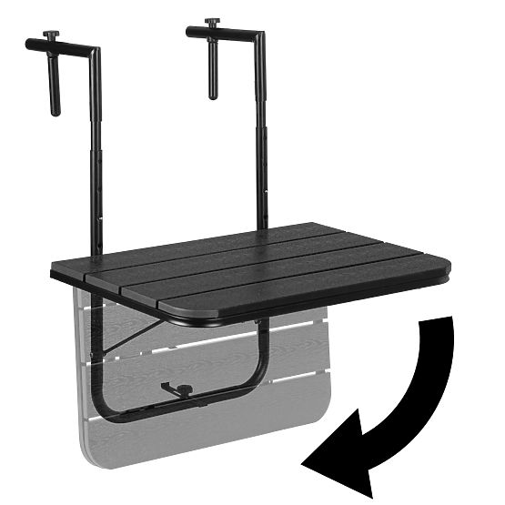 Tavolino da balcone pieghevole ARETTO nero