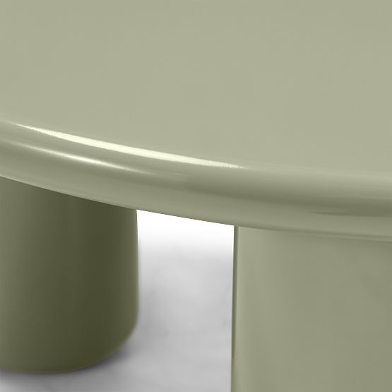 Tavolino da caffè Blair 80 cm, oliva, lucido