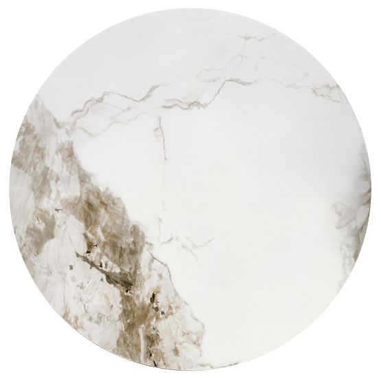 Tavolino da caffè CECILIA marmo bianco / grigio / oro (2p=1ks)