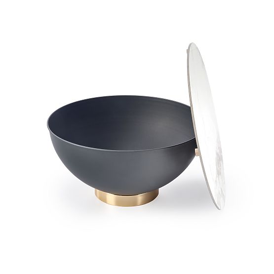 Tavolino da caffè CECILIA marmo bianco / grigio / oro (2p=1ks)