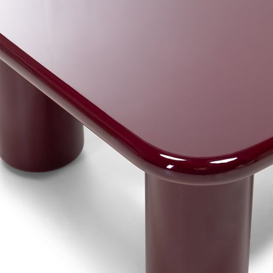 Tavolino da caffè Cherry 70 cm, bordeaux/ciliegia, lucido