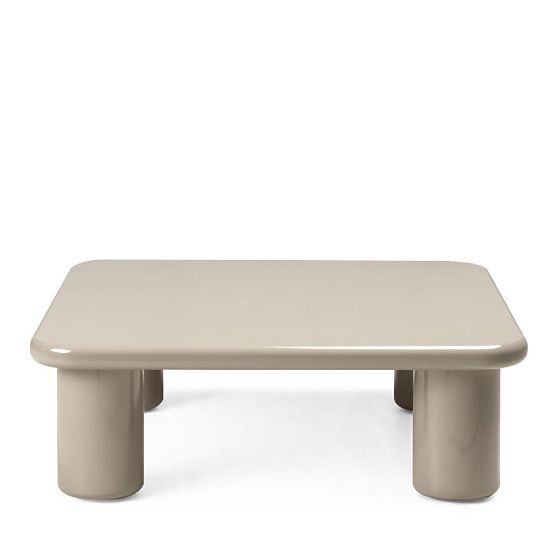Tavolino da caffè Cherry 90 cm, beige scuro, lucido