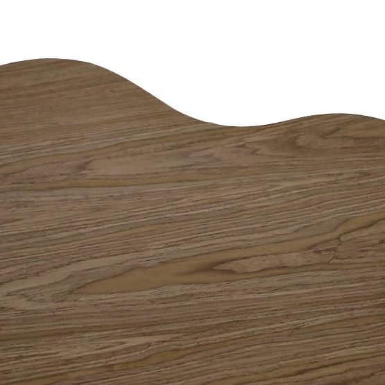 Tavolino da caffè Cosmo 90 cm, noce, forma arrotondata