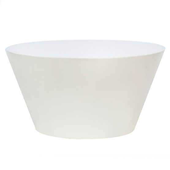 Tavolino da caffè Eclipso, 60 cm, bianco crema, lucido