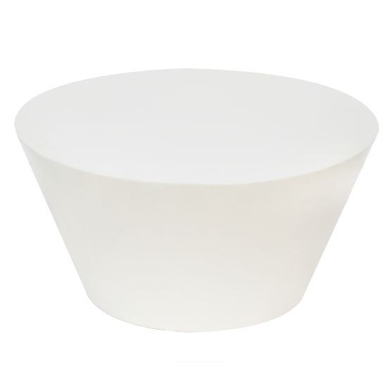 Tavolino da caffè Eclipso, 60 cm, bianco crema, lucido