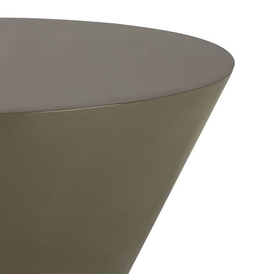 Tavolino da caffè Eclipso, 80 cm, grigio-verde, lucido
