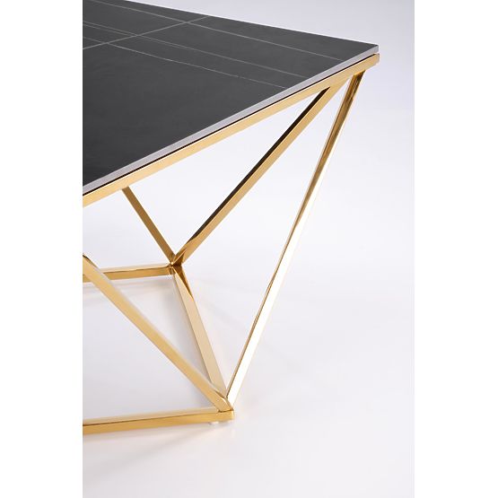 Tavolino da caffè FELICIA cornice - oro, piano - marmo nero (2p=1ks)