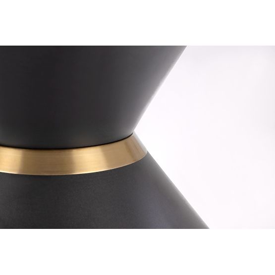 Tavolino da caffè GORETTI marmo bianco / nero (2p=1ks)