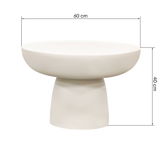 Tavolino da caffè Lagoon 60 cm, beige, opaco