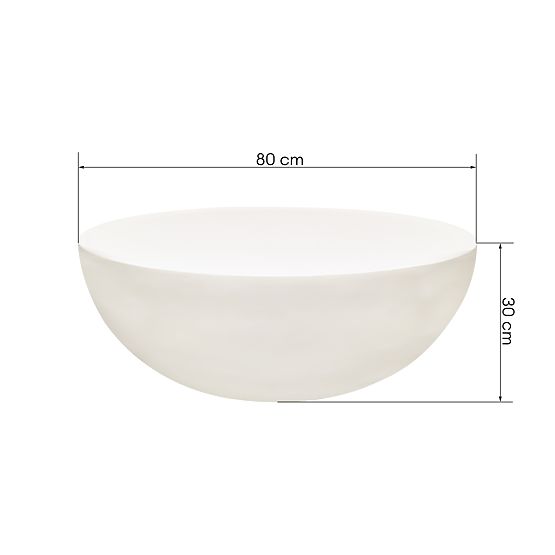 Tavolino da caffè Lagoon 80 cm, beige, opaco