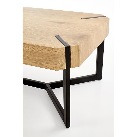 Tavolino da caffè LAVIDA - rovere dorato/nero