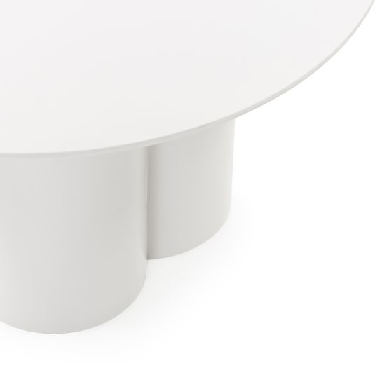 Tavolino da caffè Lazaro 80 cm, rotondo, grigio-beige