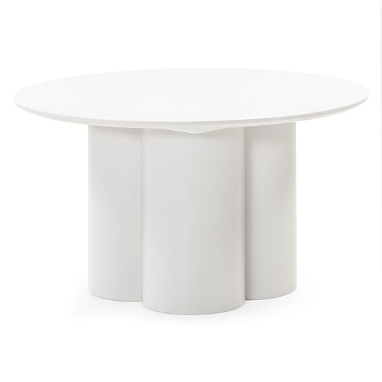 Tavolino da caffè Lazaro 80 cm, rotondo, grigio-beige