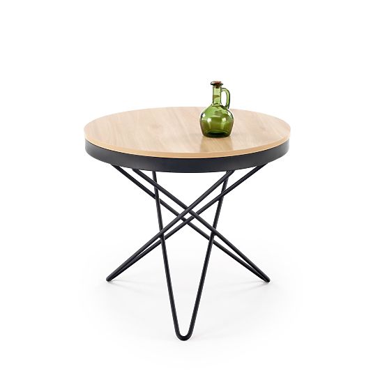 Tavolino da caffè LEILA, naturale / nero (1p=1pz)