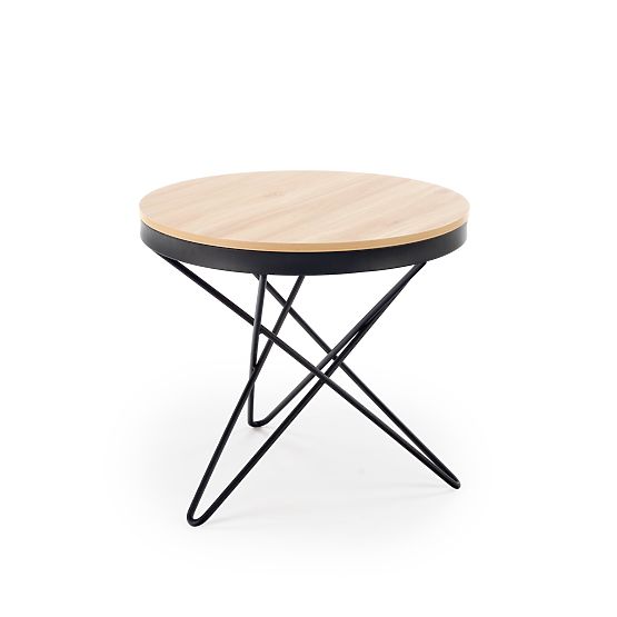 Tavolino da caffè LEILA, naturale / nero (1p=1pz)