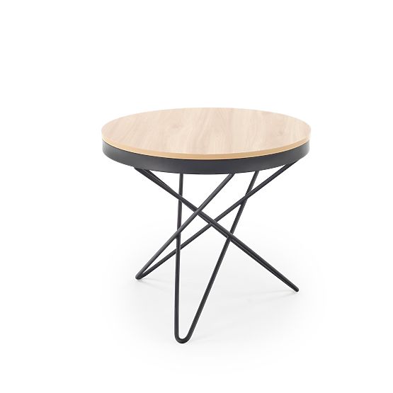 Tavolino da caffè LEILA, naturale / nero (1p=1pz)