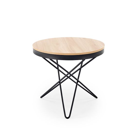 Tavolino da caffè LEILA, naturale / nero (1p=1pz)