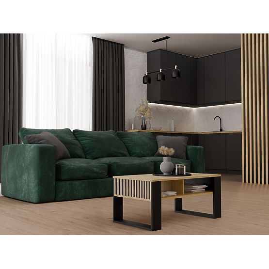 Tavolino da caffè Modern 2P SLIM ROVERE ARTISAN NERO