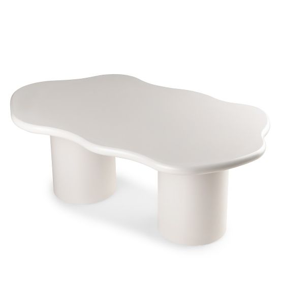 Tavolino da caffè Muse grigio-beige, opaco, forme arrotondate