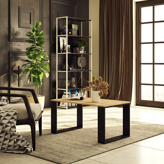 TAVOLINO DA CAFFÈ NOX ROVERE SONOMA / NERO