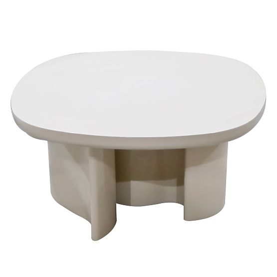 Tavolino da caffè Puro 80 cm, beige chiaro, lucido