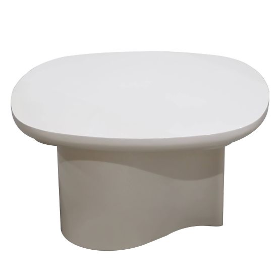 Tavolino da caffè Puro 80 cm, beige chiaro, lucido