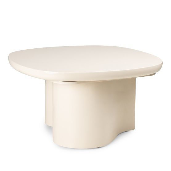 Tavolino da caffè Puro 80 cm, beige chiaro, lucido