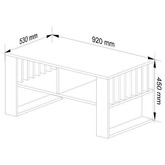 TAVOLINO DA CAFFÈ ROCKFORD BIANCO / NERO