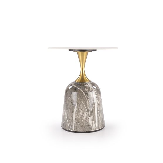 Tavolino da caffè ROSA marmo bianco / marmo grigio / oro (2p=1pz)