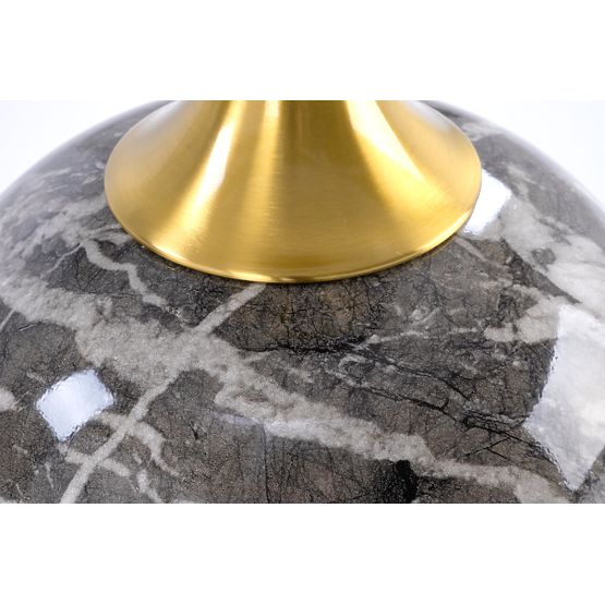 Tavolino da caffè ROSA marmo bianco / marmo grigio / oro (2p=1pz)