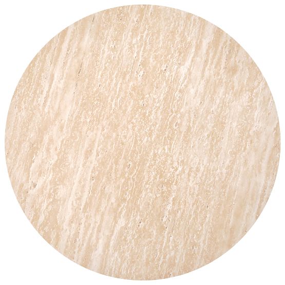 TAVOLINO DA CAFFÈ TRAVERTINO ROTONDO, travertino