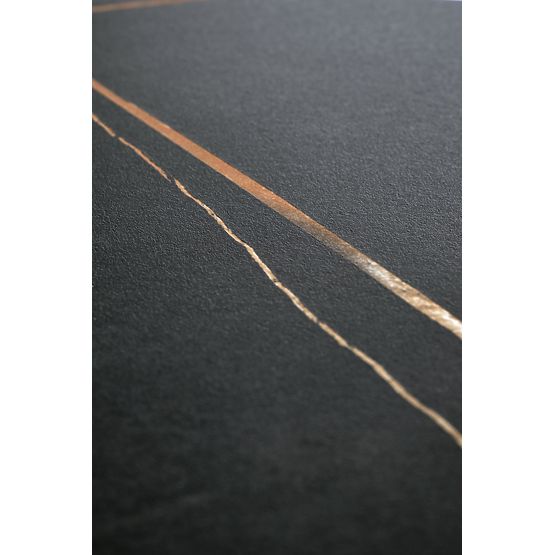 Tavolino da caffè SCALITA marmo nero / nero / oro (2p=1ks)