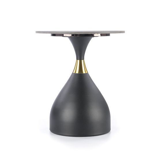 Tavolino da caffè SCALITA marmo nero / nero / oro (2p=1ks)