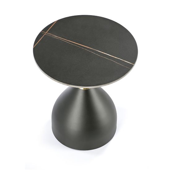 Tavolino da caffè SCALITA marmo nero / nero / oro (2p=1ks)
