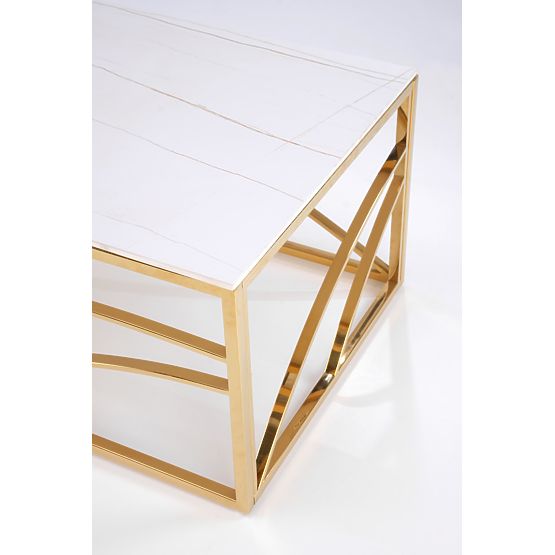 Tavolino da caffè UNIVERSE 3, marmo bianco / oro (2p=1ks)