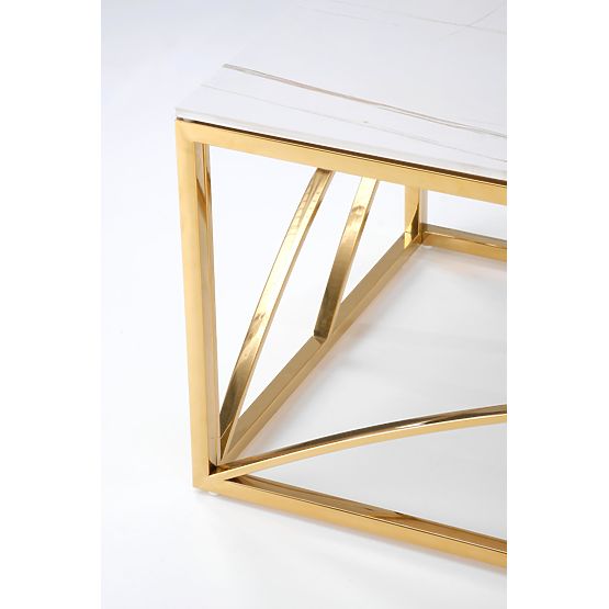 Tavolino da caffè UNIVERSE 3, marmo bianco / oro (2p=1ks)