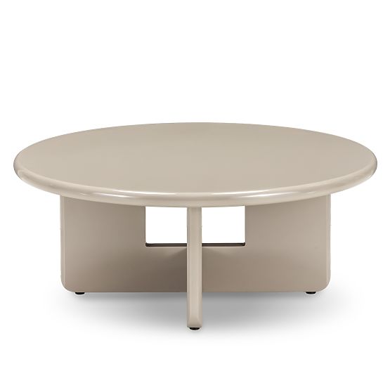 Tavolino da caffè Vinto 80 cm, beige, lucido