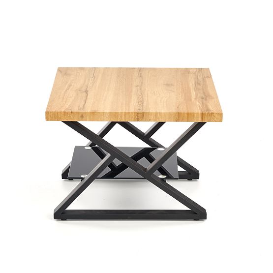 Tavolino da caffè XENA KWADRAT nero / naturale (2p=1ks)