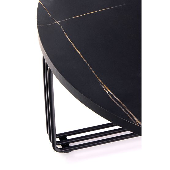 Tavolino da conferenza ANTICA piano - marmo nero, struttura - nero (2p=1pz)