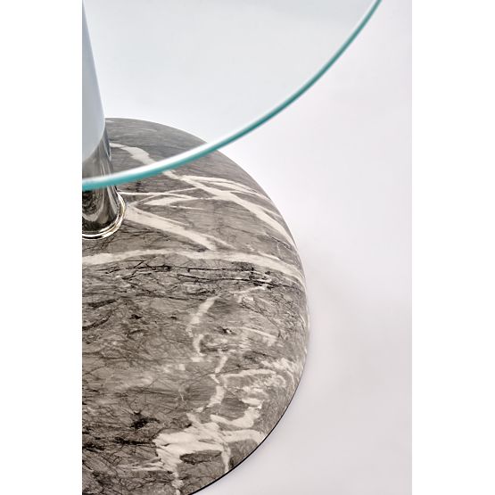 Tavolino da conferenza ARIANA, marmo grigio / trasparente (2p=1ks)