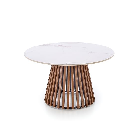 Tavolino da conferenza CARINA marmo beige / noce (2p=1ks)