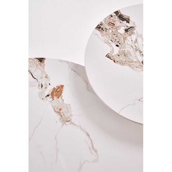 Tavolino da conferenza CARINA marmo beige / noce (2p=1ks)