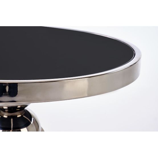 Tavolino da conferenza CARLA, nero / argento (1p=1pz)